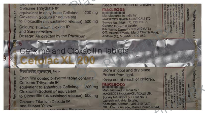 Cefolac XL 200/500mg Tablet 10s