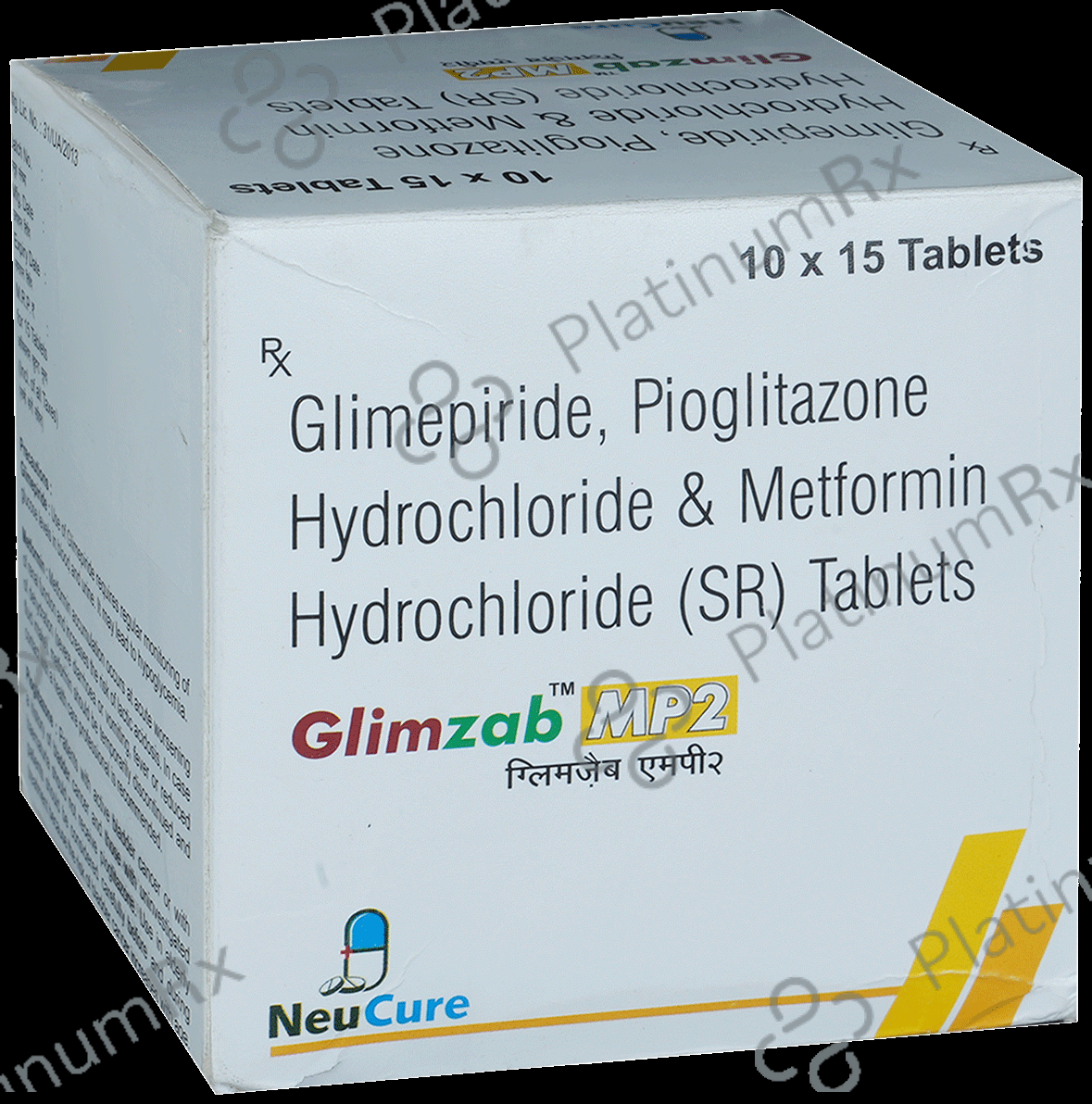 Glimzab MP 2mg/500mg/15mg Tablet