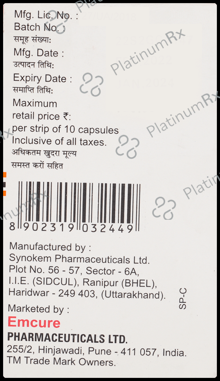 Atorec CV 20/75mg Capsule 10s
