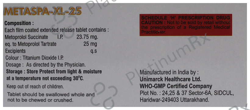 Metaspa-XL 25 Tablet ER