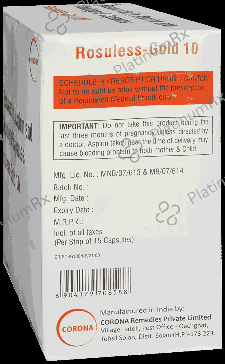 Rosuless Gold 10 Capsule 15s
