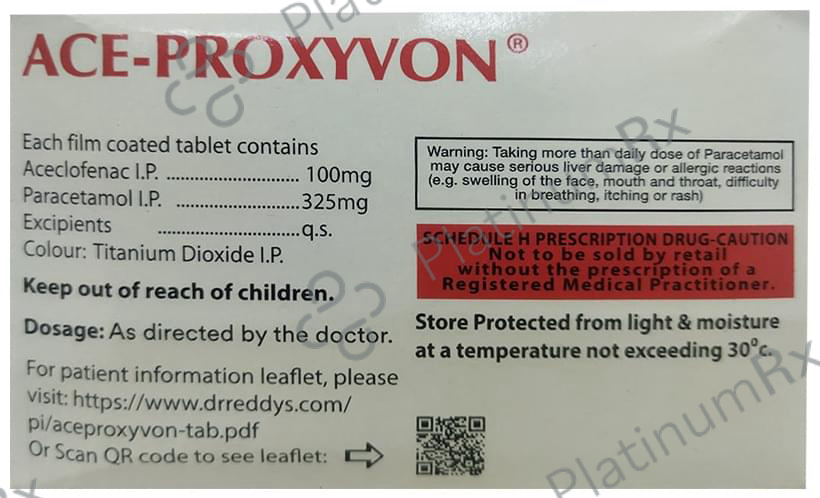 Ace Proxyvon 100/325mg Tablet 10s