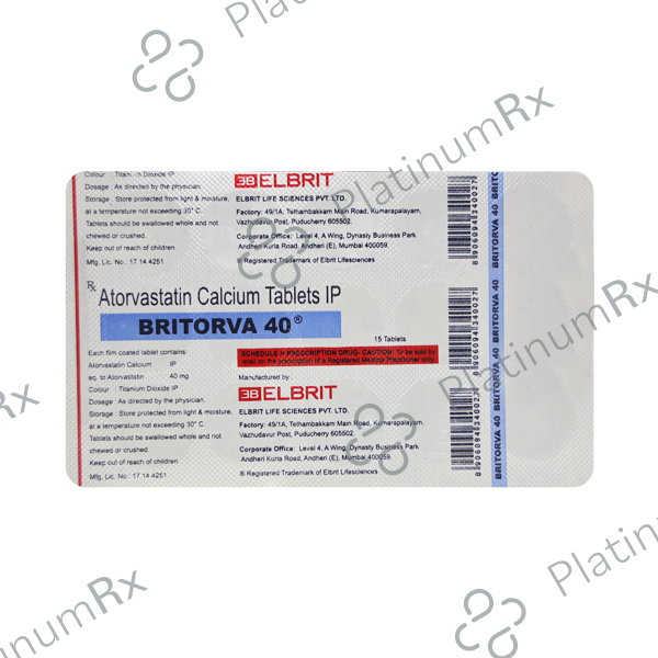 Britorva 40mg Tablet 15s