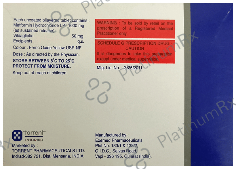 Encelin M SR 1000/50mg Tablet 10s