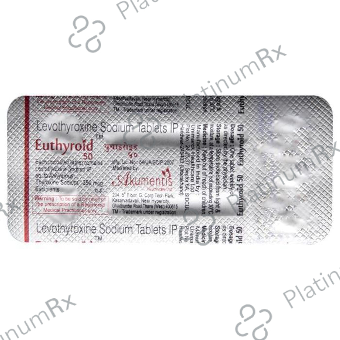Euthyroid 50 350mcg Tablet 4s