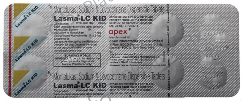 Lasma LC Kid 2.5/4mg Tablet 10s