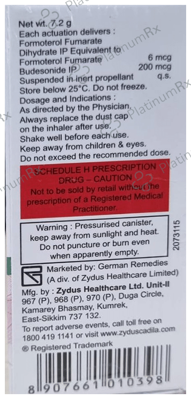 Formonide 200/6mcg Inhaler 120MDI
