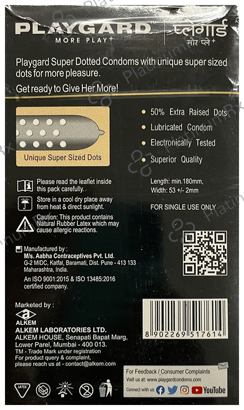 Playgard More Play + Super Dotted Condom Strawberry