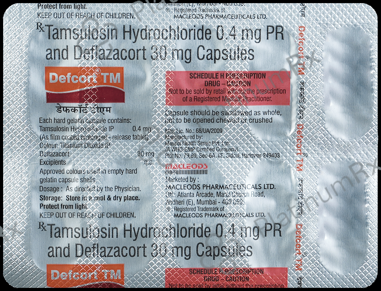 Defcort TM 30/0.4mg Capsule PR 10s