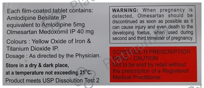 Olmat 40 AM 5/40mg Tablet 15s