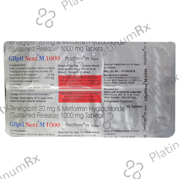 Glipti Next M 1000 Tablet SR
