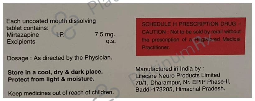 Mirtarest 7.5mg Tablet