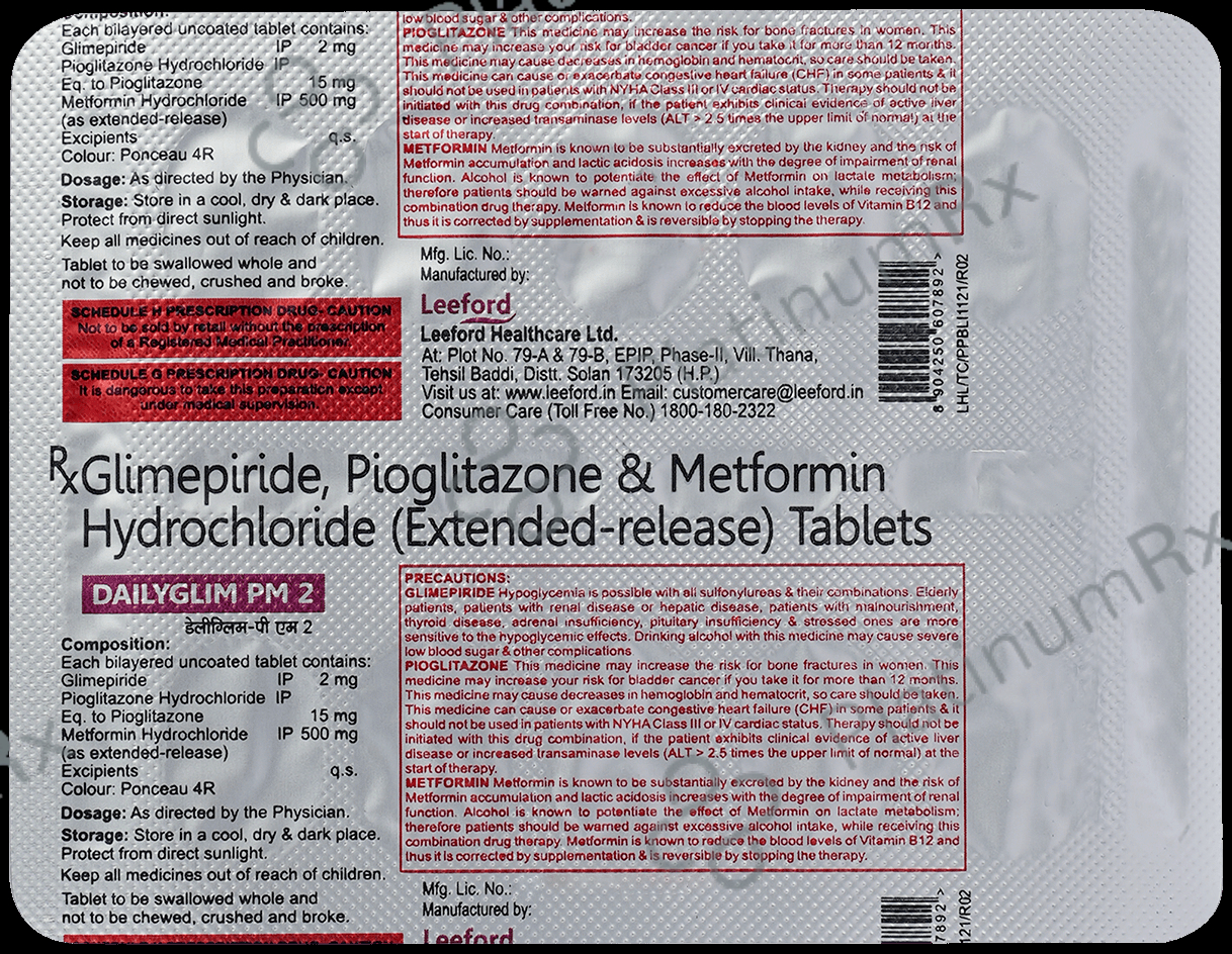 Dailyglim PM 2 Tablet 10s