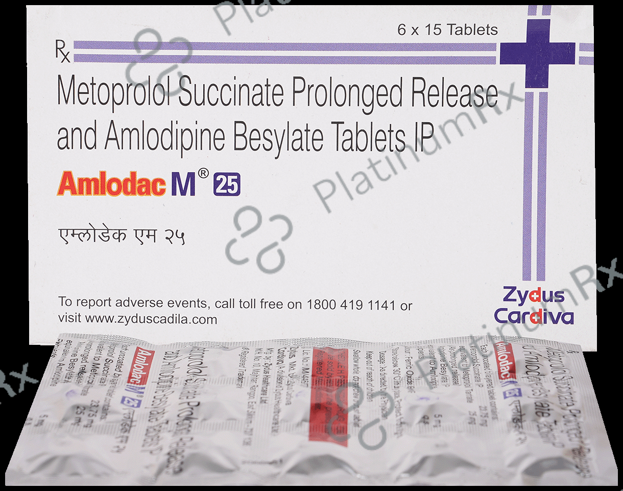 Amlodac M 25 5/23.75mg Tablet PR 15s