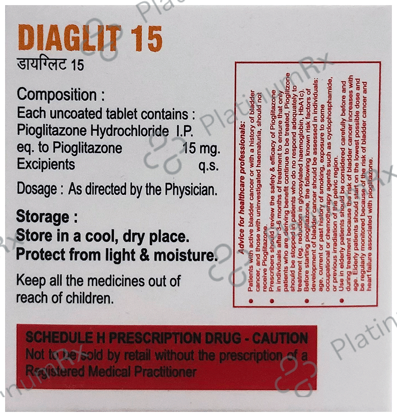 Diaglit 15 Tablet 15 tablets