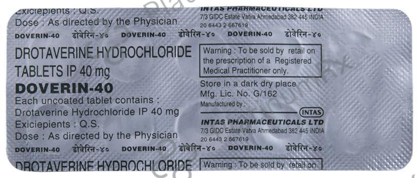 Doverin 40mg Tablet 10s