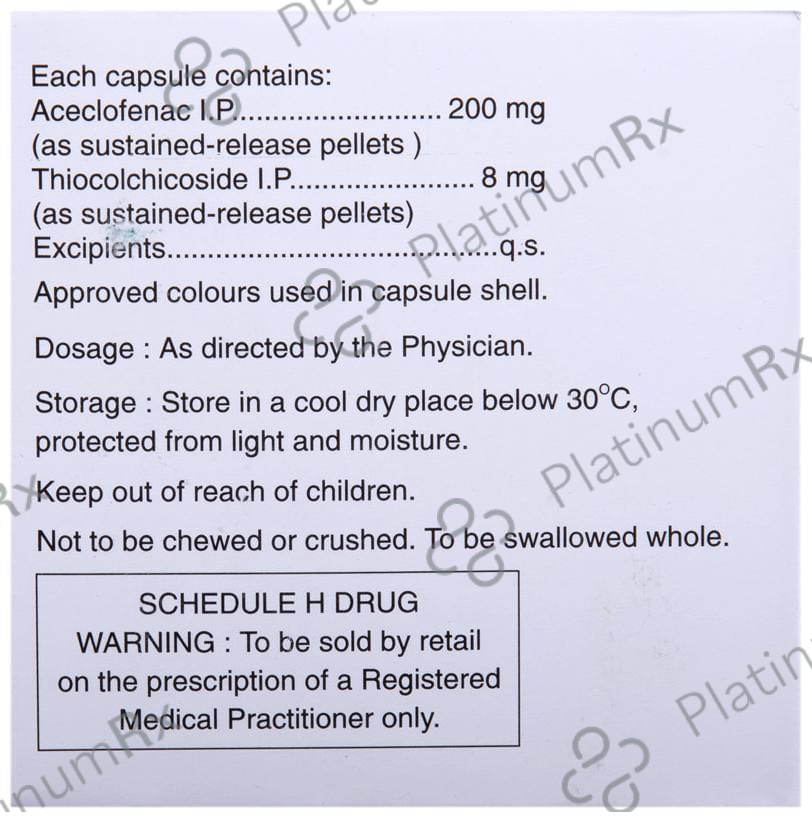 Thiox OD 8/200mg Capsule SR 5s