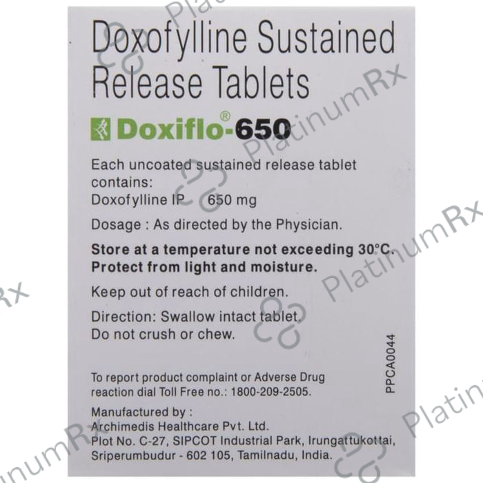 Doxiflo 650mg Tablet SR 10s
