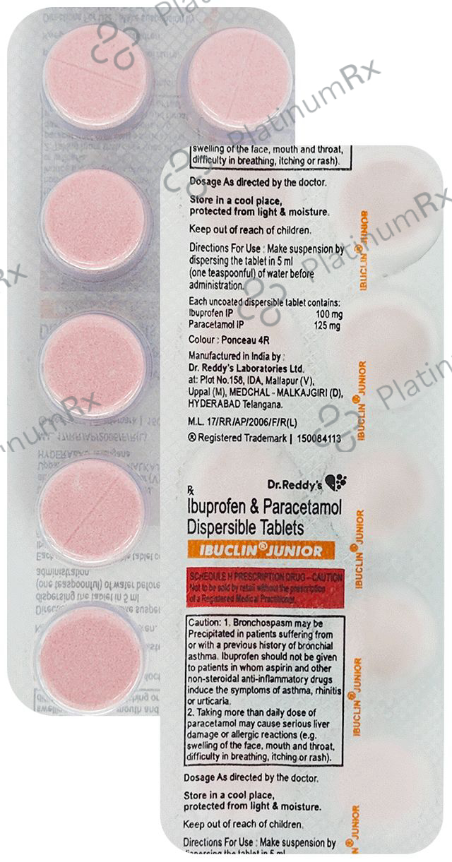 Ibuclin Junior 100/125mg Tablet 10s