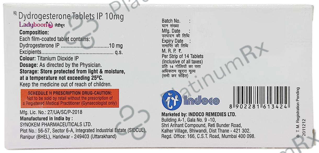 Ladyboon 10mg Tablet 14 tablets Tablet Oxirich Healthcare Pvt Ltd