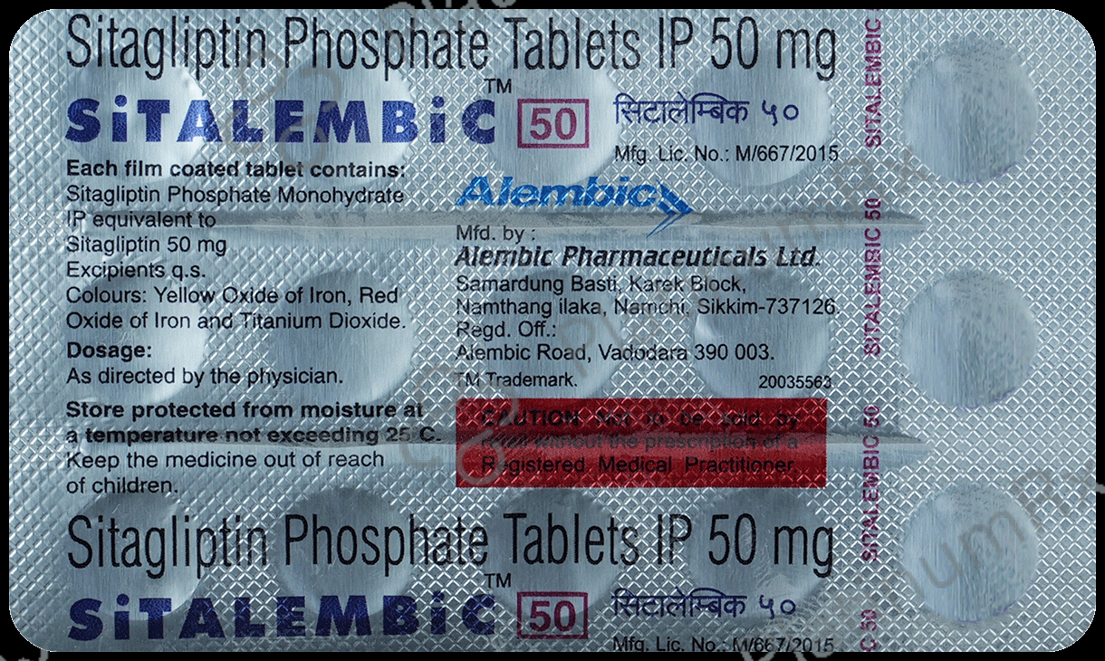 Sitalembic 50mg Tablet 15s