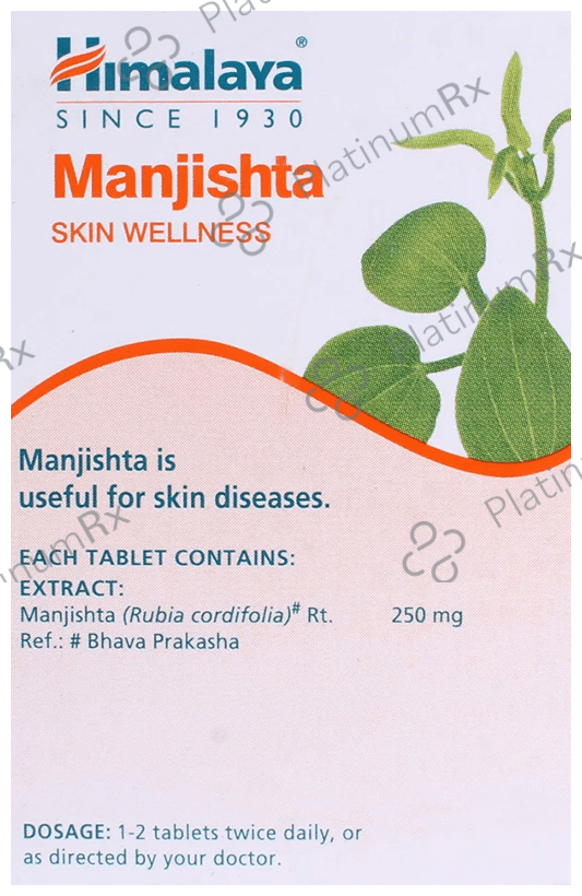 Himalaya Wellness Manjishtha Skin Wellness Tablet (60 Each) 2 bottles