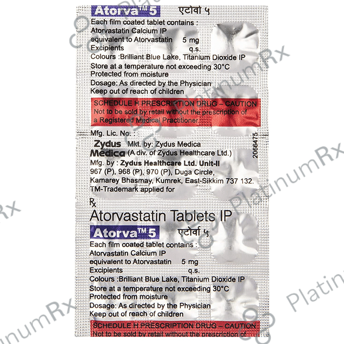 Atorva 5mg Tablet 15s