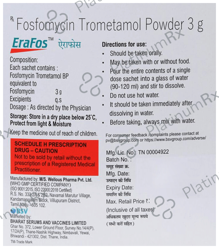 Erafos 3gm Granules