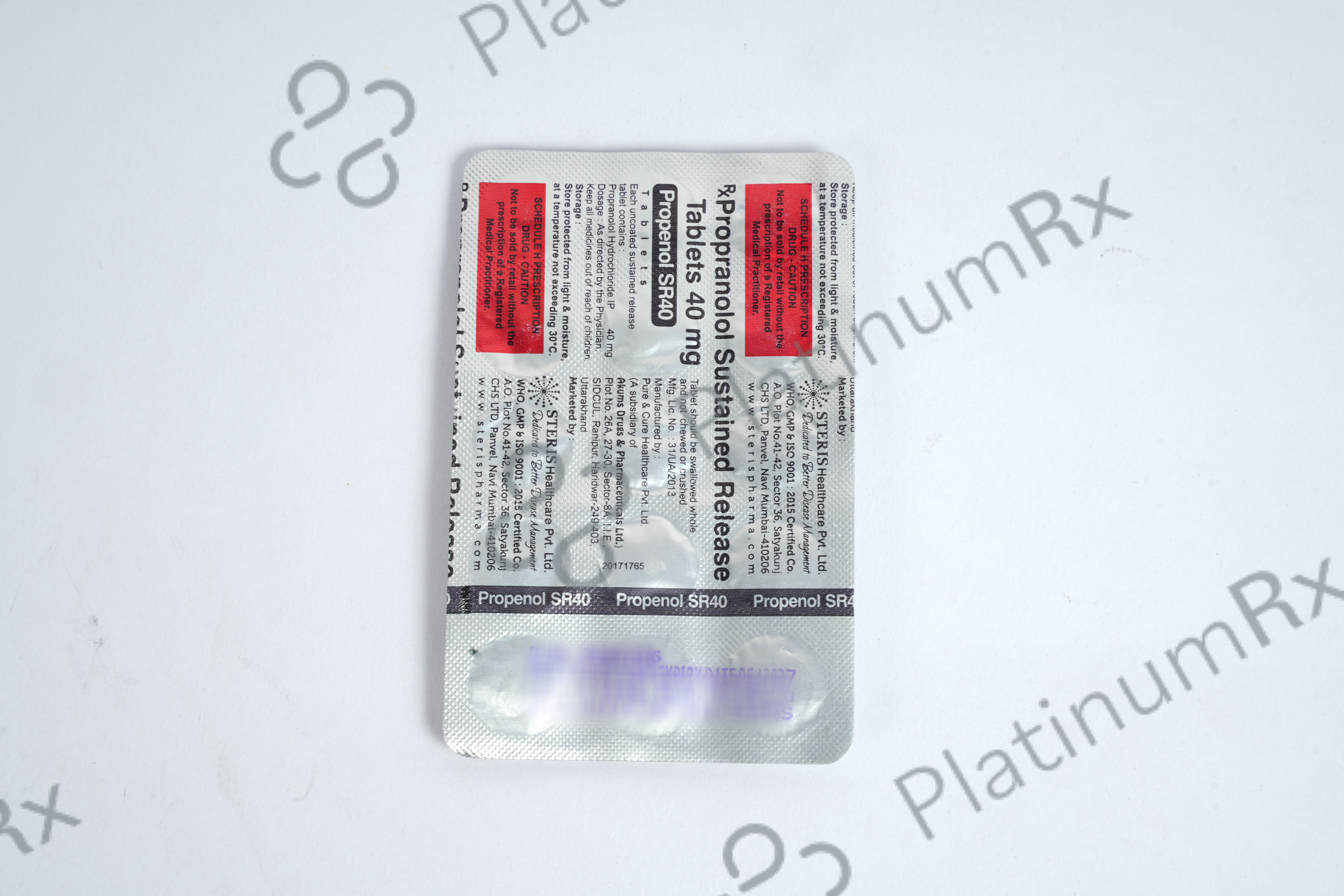 Propenol SR 40mg Tablet 15s