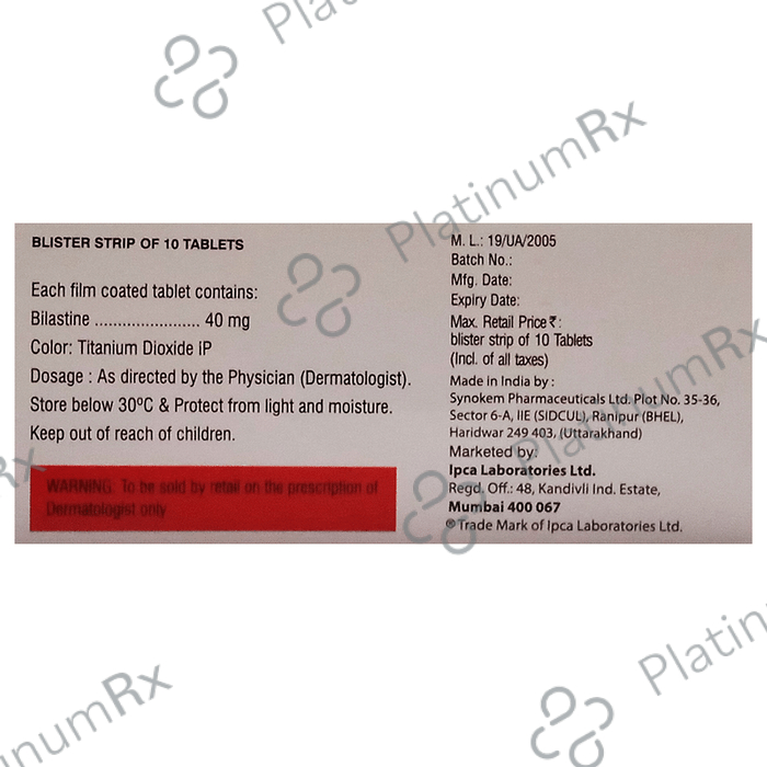 Bularid L 40mg Tablet 10s