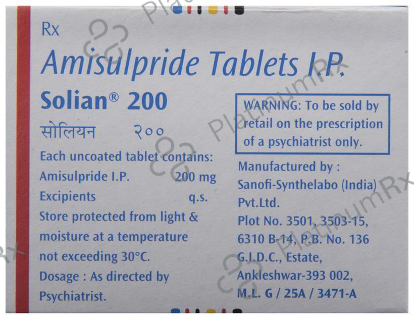 Solian 200mg Tablet 10s