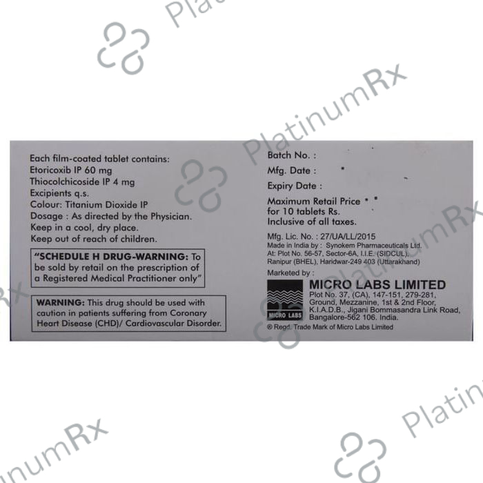Etorica MR 60/4mg Tablet 10s