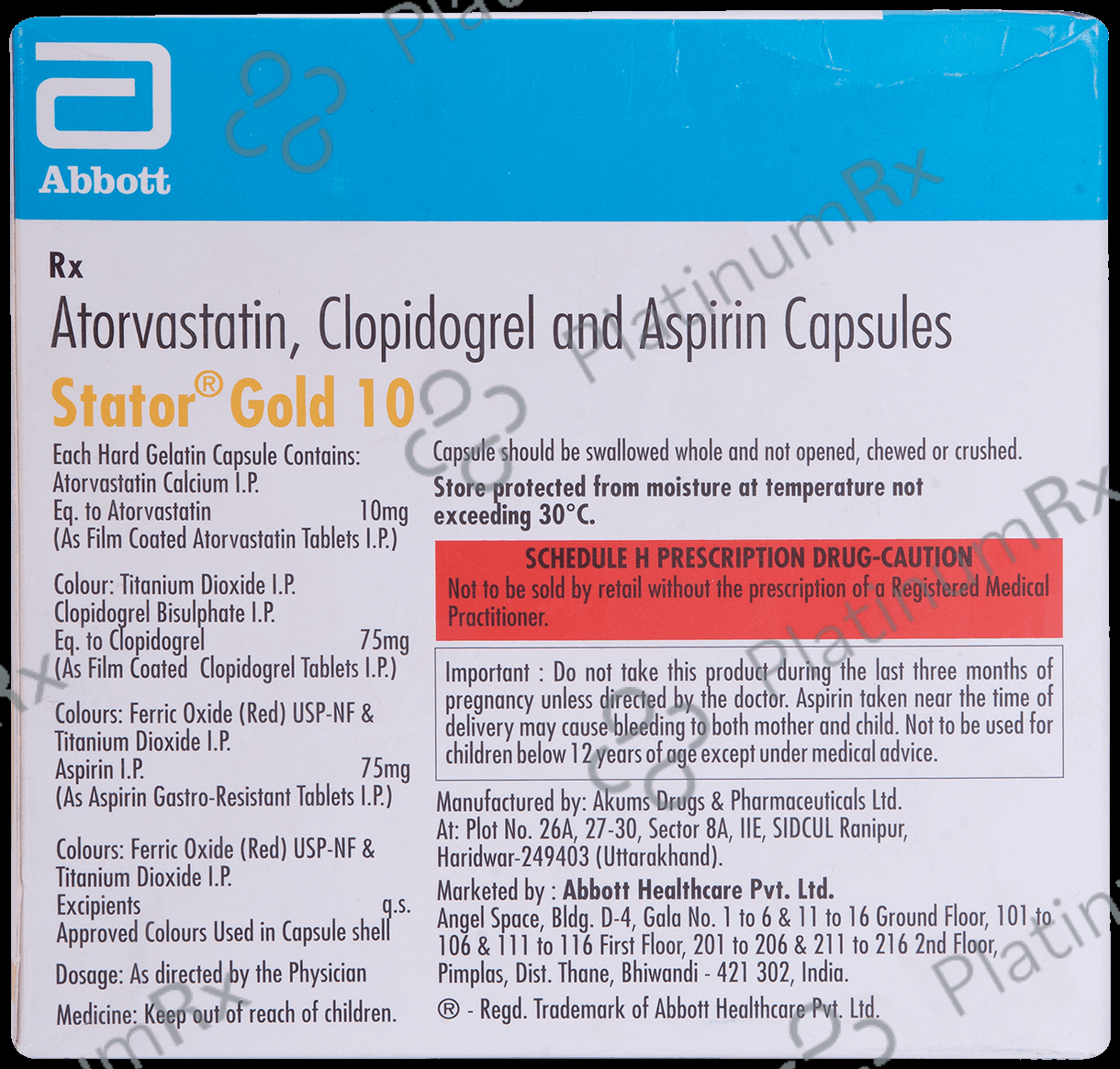 Stator Gold 10/75/75mg Capsule 15s