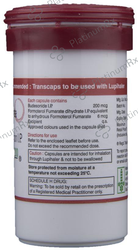 Budamate 200/6mcg Capsule 30s