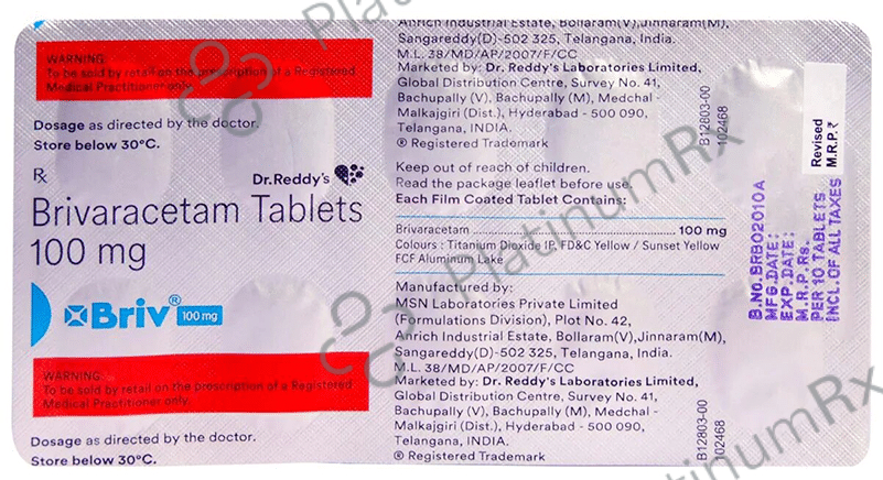 Briv Plus 100mg Tablet 10s