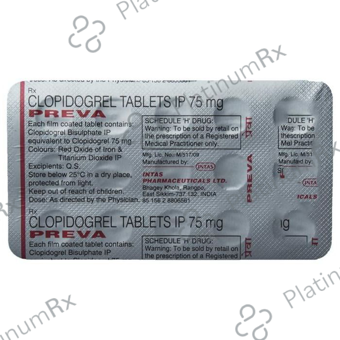 Preva 75mg Tablet 15s