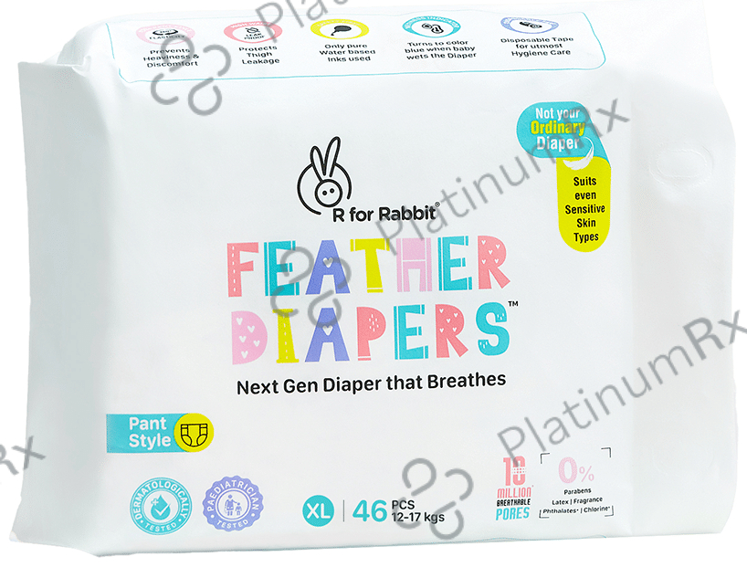 R for Rabbit Feather Pant Style Diapers XL 46 diapers