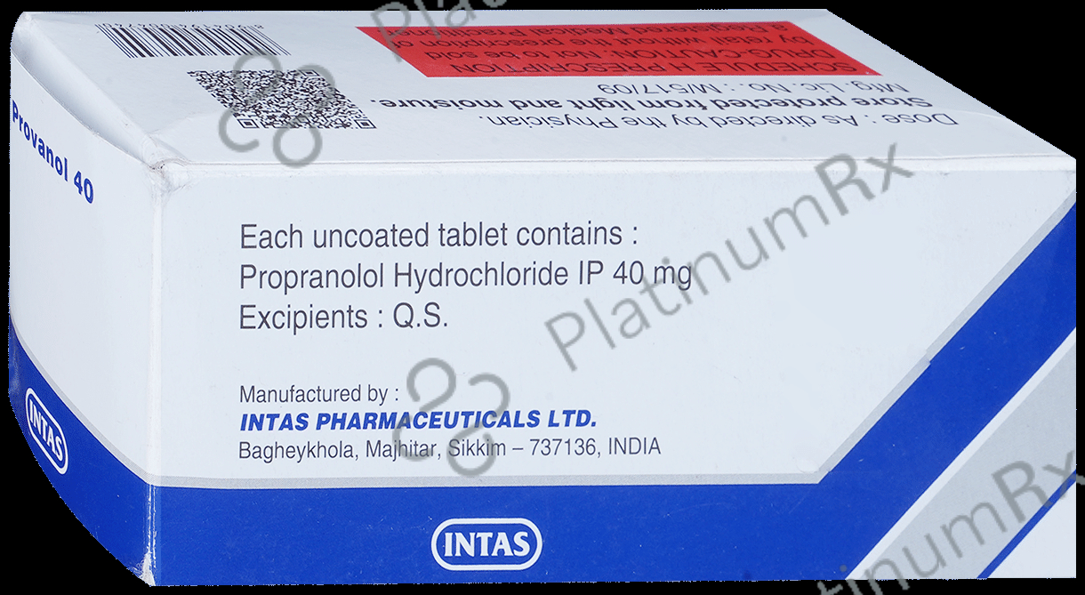 Provanol 40mg Tablet