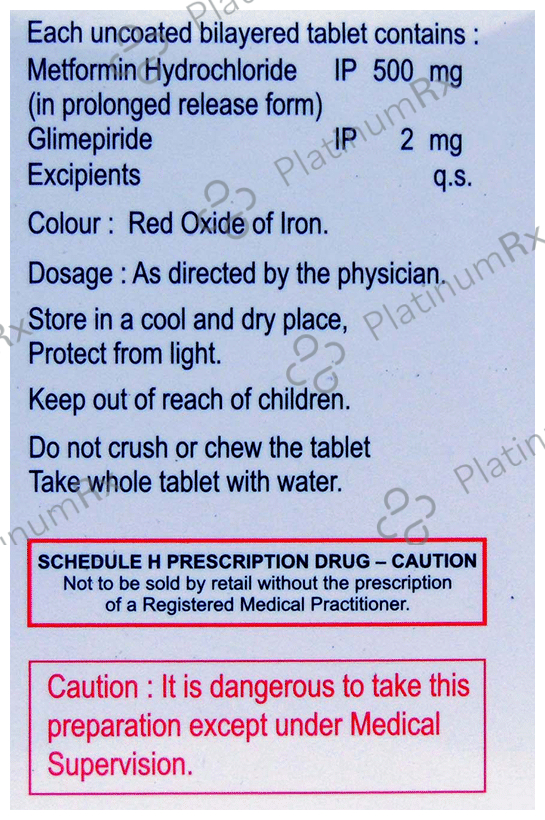 Metffil G 2/500mg Tablet PR 10s