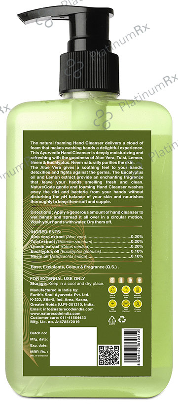 Nature Code Ayurvedic Hand Cleanser 275 ml