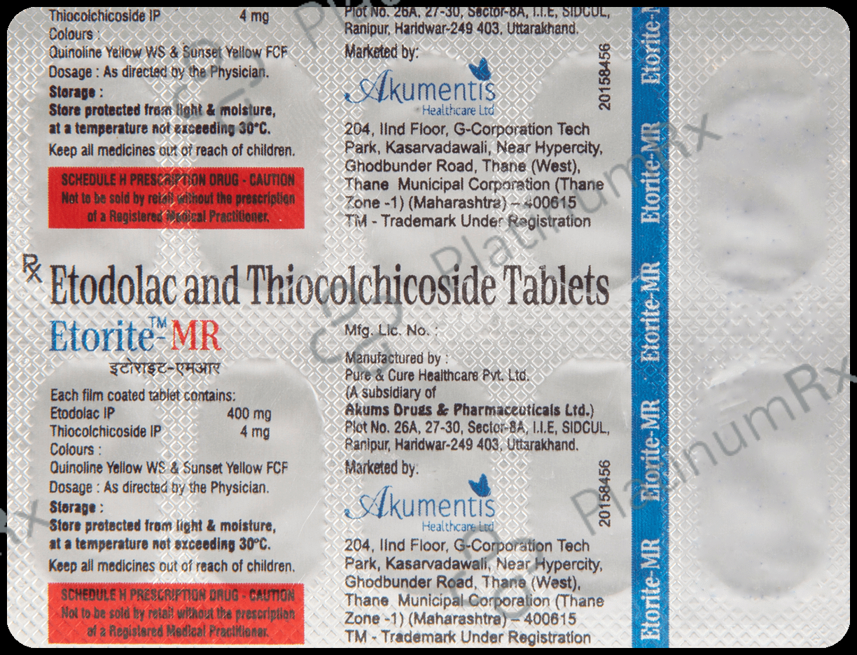 Etorite MR 400mg/4mg Tablet