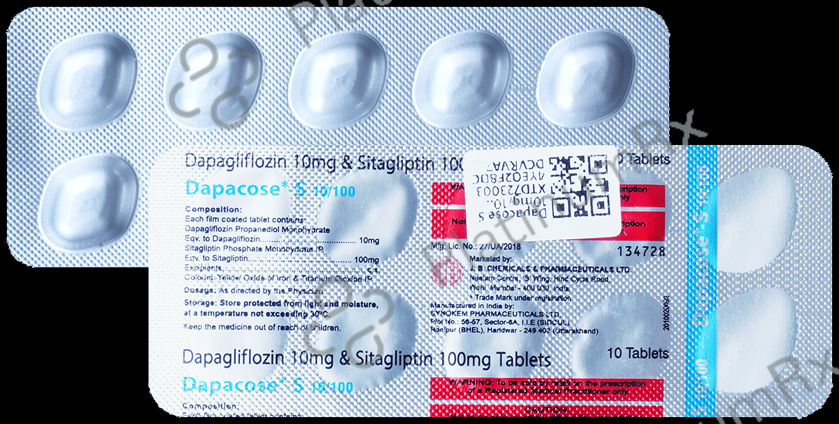 Dapacose S 10/100mg Tablet 10s