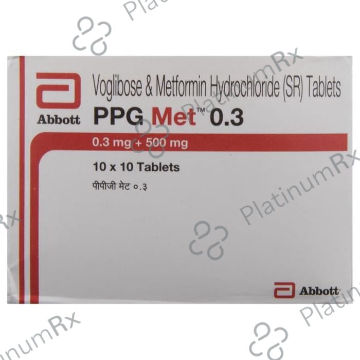 PPG Met 0.3/500mg Tablet SR 10s