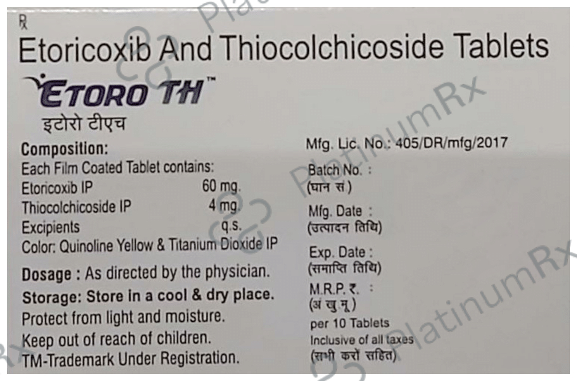 Etoro TH 60/4mg Tablet 10s