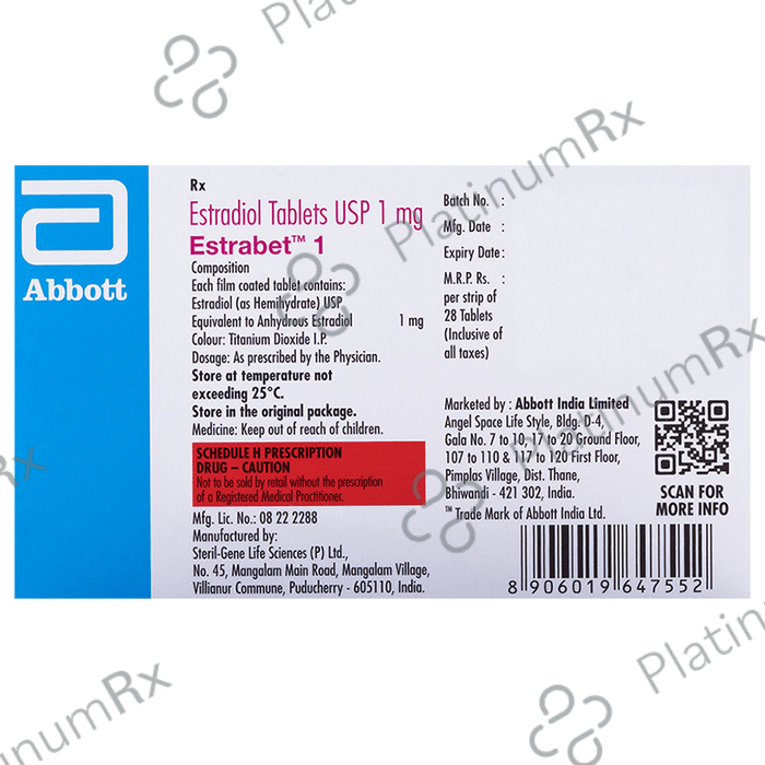 Estrabet 1mg Tablet 28s