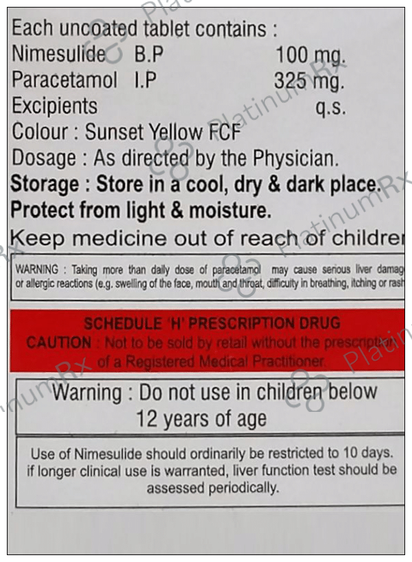 Nimvax P 100mg/325mg Tablet