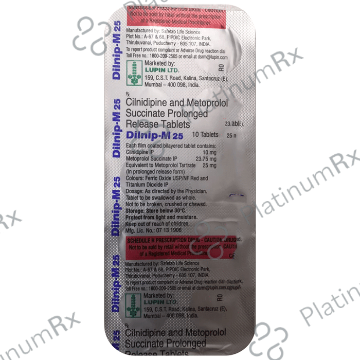 Dilnip M 10/25mg Tablet PR 10s