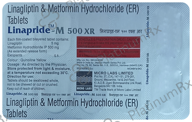 Linapride M 5/500mg XR Tablet 10s
