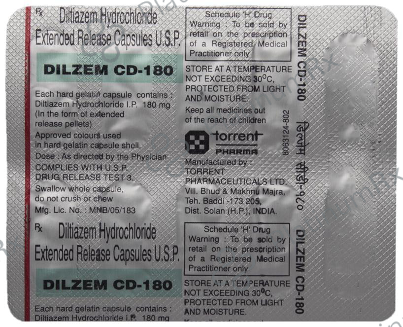 Dilzem CD 180mg Capsule 10s