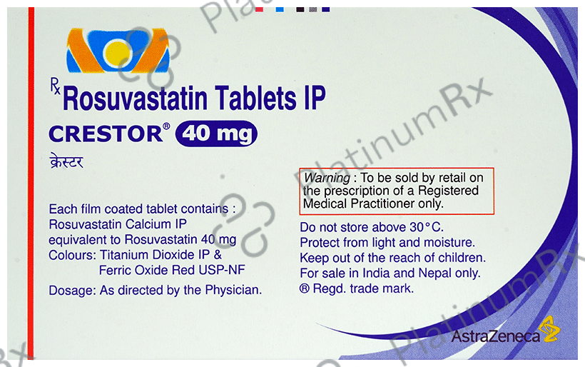 Crestor 40mg Tablet 10 tablets